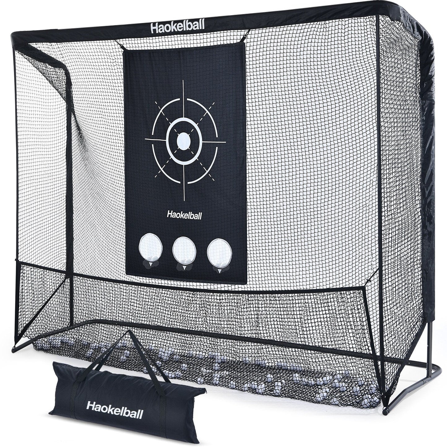 Filet de golf Haokelball 10x7,5 pieds Filet d'entraînement de golf avec tissu cible Filet de frappe de golf robuste
