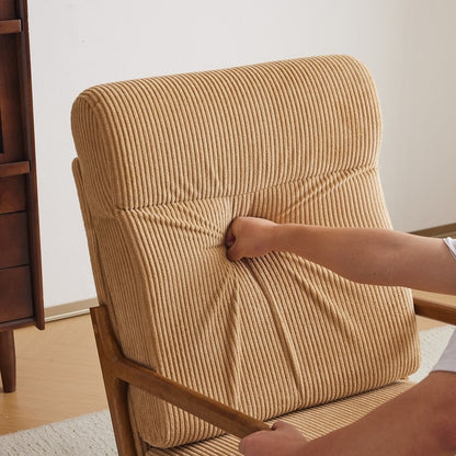 Chaise de loisirs à dossier haut en bois massif avec accoudoirs et dossier Chaise d'appoint