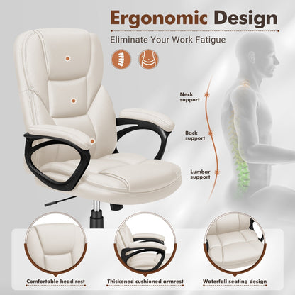 Chaise de bureau ergonomique Homall à dossier haut