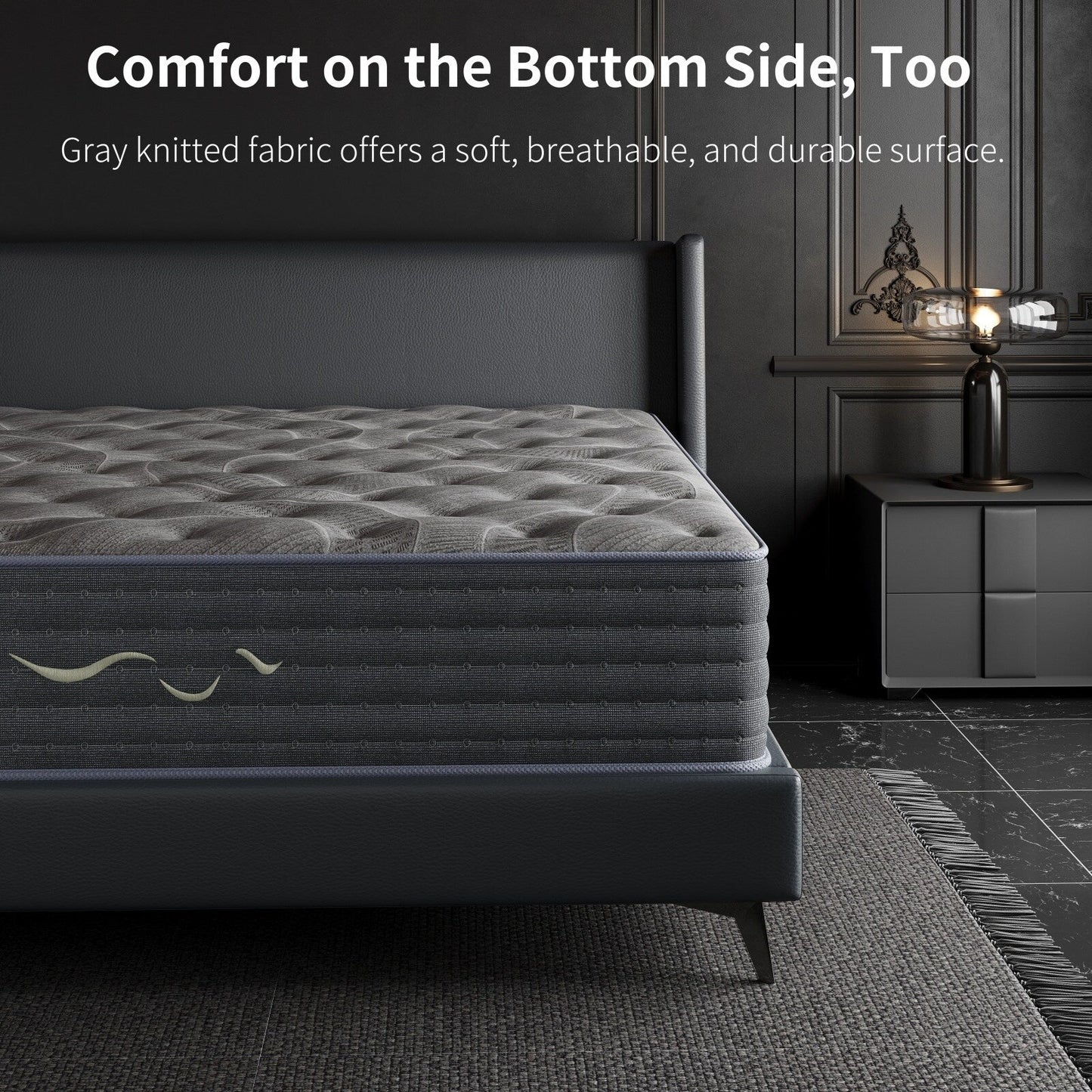Matelas hybride double face luxueux SweDrea de 14 po – Ferme/Mince, certifié CertiPUR-US, SGS et OEKO-TEX