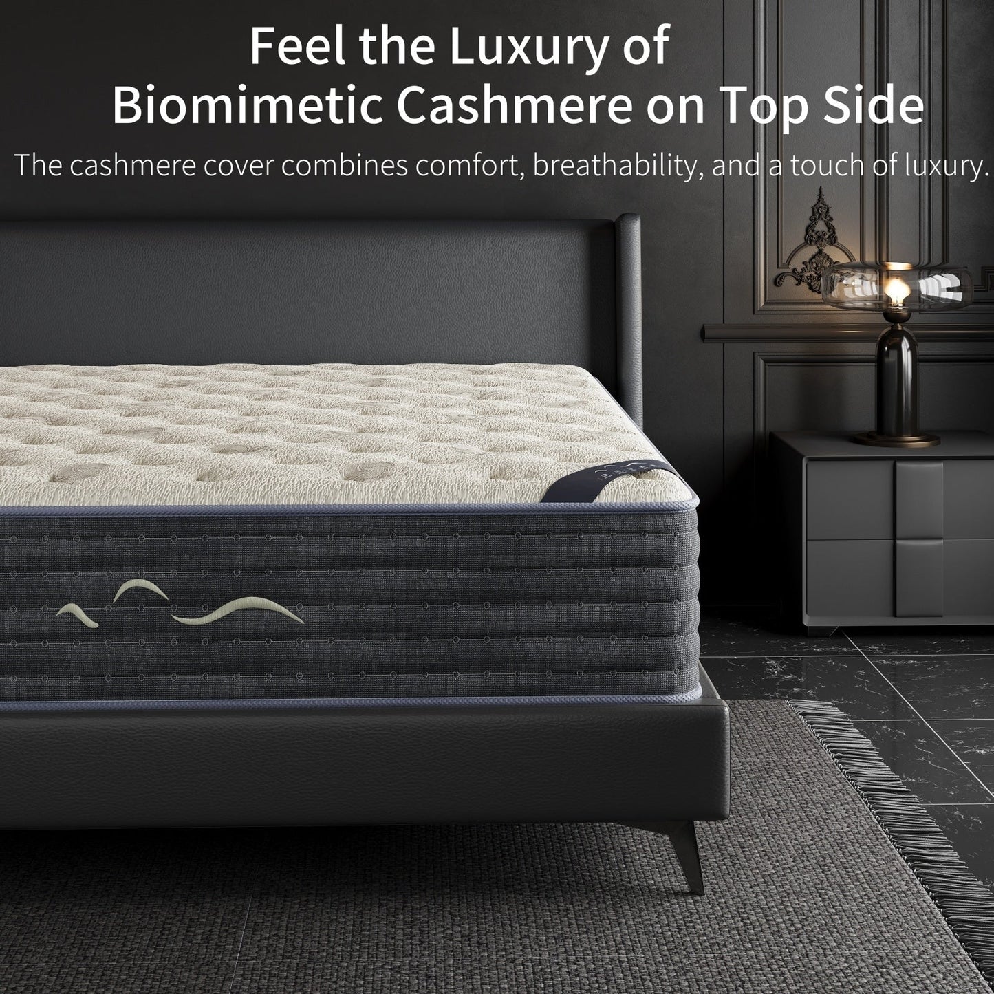 Matelas hybride double face luxueux SweDrea de 14 po – Ferme/Mince, certifié CertiPUR-US, SGS et OEKO-TEX