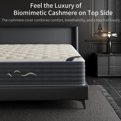 Matelas hybride double face luxueux SweDrea de 14 po – Ferme/Mince, certifié CertiPUR-US, SGS et OEKO-TEX