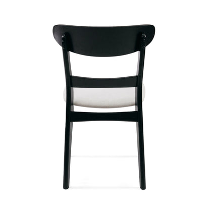 Chaise de salle à manger Abrielle en bois d'hévéa rembourrée de style milieu de siècle (lot de 2) par Christopher Knight Home