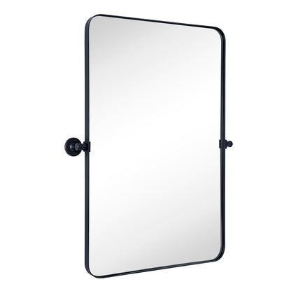 Miroir mural rectangulaire pivotant et inclinable en métal TEHOME Jonathan