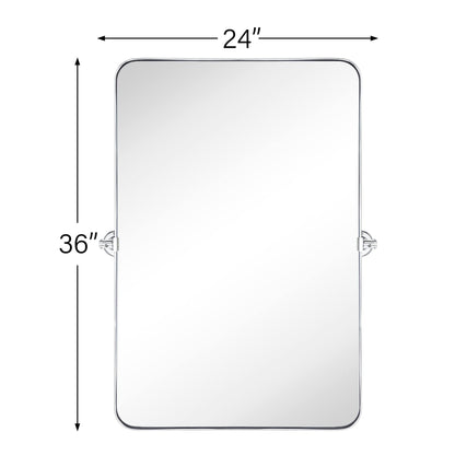 Miroir mural rectangulaire pivotant et inclinable en métal TEHOME Jonathan