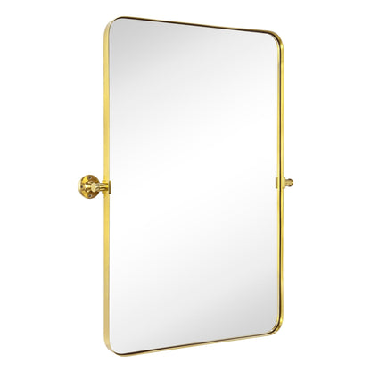 Miroir mural rectangulaire pivotant et inclinable en métal TEHOME Jonathan