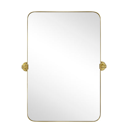 Miroir mural rectangulaire pivotant et inclinable en métal TEHOME Jonathan