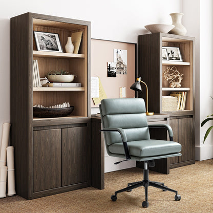 Chaise de travail moderne Joseph en similicuir avec verrouillage de l'inclinaison et inclinaison centrale par HULALA HOME
