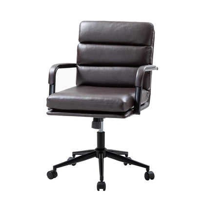 Chaise de travail moderne Joseph en similicuir avec verrouillage de l'inclinaison et inclinaison centrale par HULALA HOME