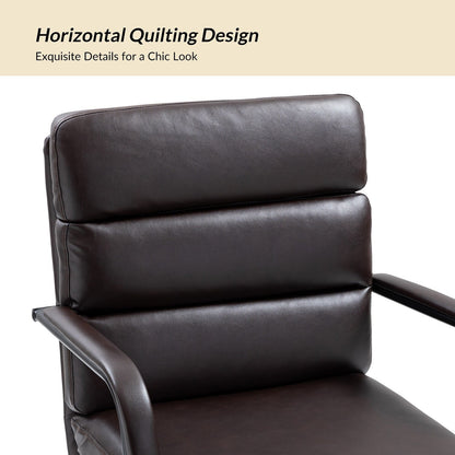 Chaise de travail moderne Joseph en similicuir avec verrouillage de l'inclinaison et inclinaison centrale par HULALA HOME
