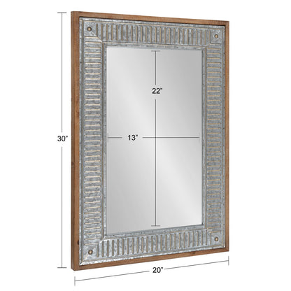 Miroir mural en bois et métal Kate et Laurel Deely