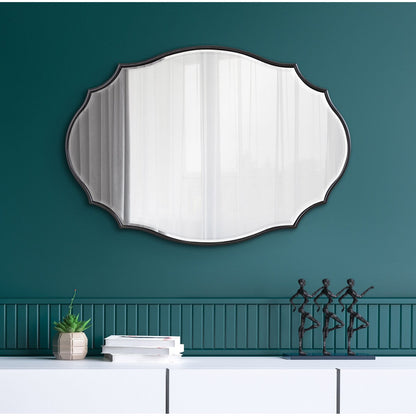 Miroir mural ovale festonné Kate et Laurel Leanna