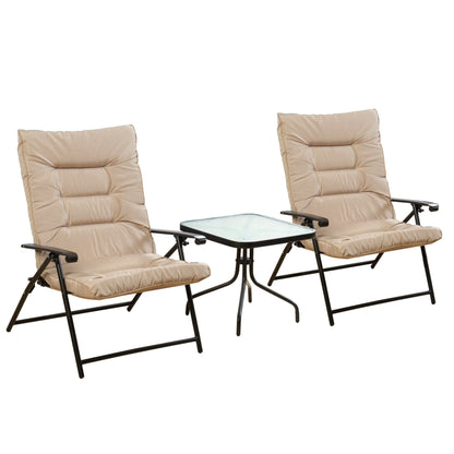 Ensemble de bistrot pliant rembourré Kozyard Elsa 3 pièces pour patio extérieur