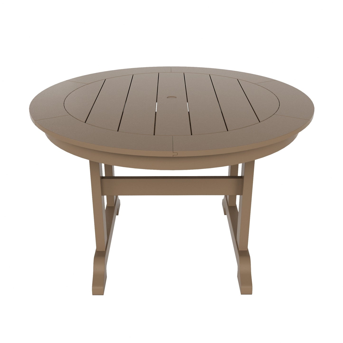 Ensemble de salle à manger d'extérieur Polytrends Laguna en PEHD, toutes saisons, avec table ronde et fauteuils (5 pièces)