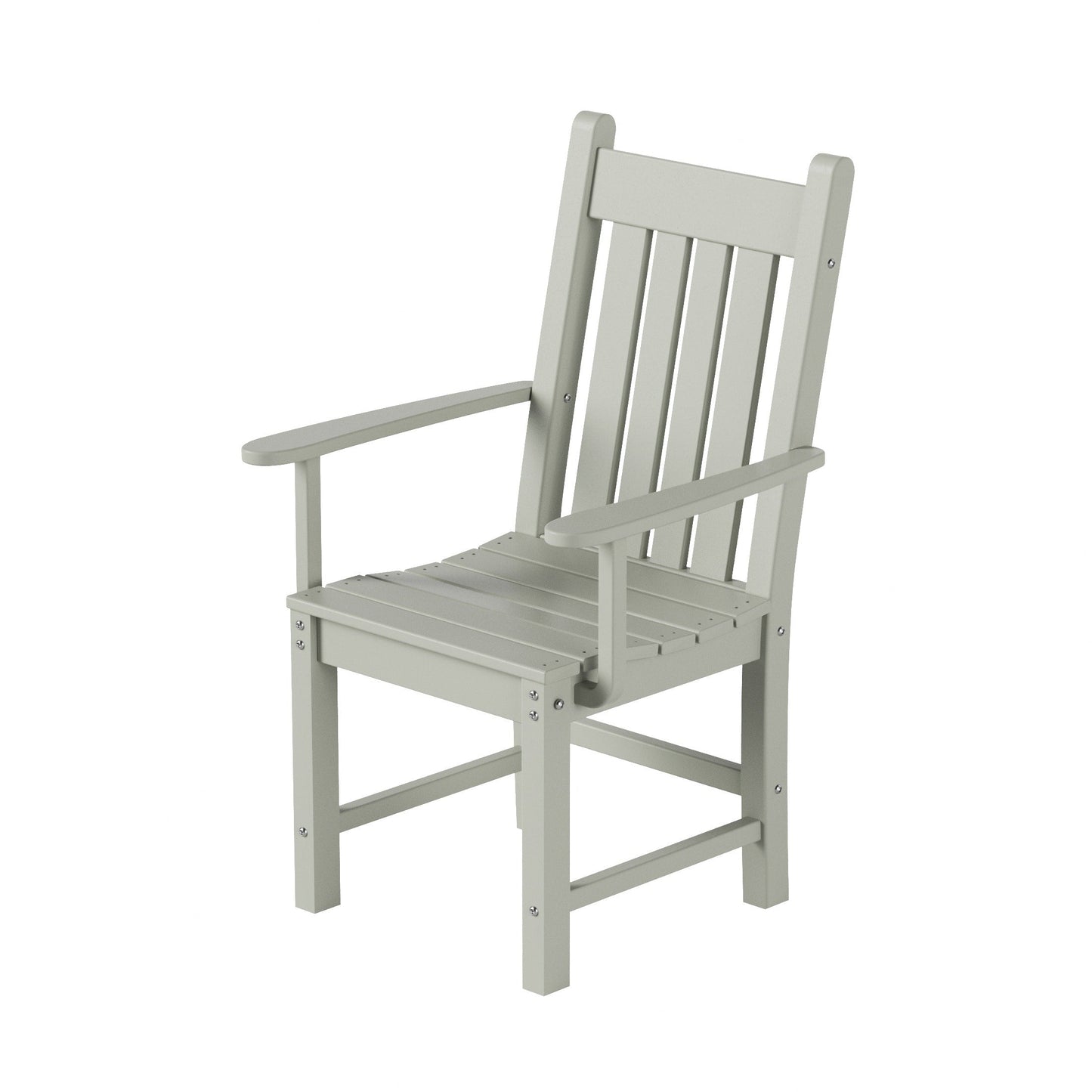Ensemble de salle à manger d'extérieur Polytrends Laguna en PEHD, toutes saisons, avec table ronde et fauteuils (5 pièces)