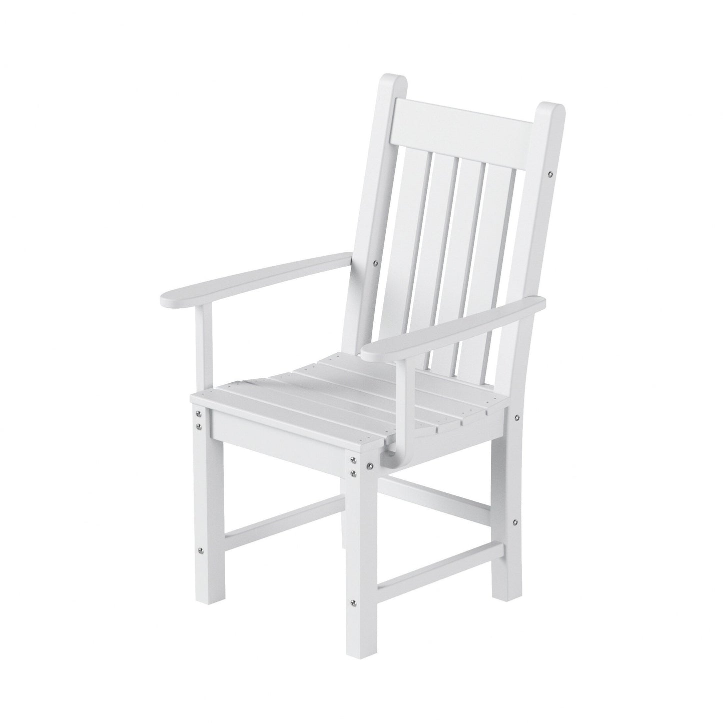 Ensemble de salle à manger d'extérieur Polytrends Laguna en PEHD, toutes saisons, avec table ronde et fauteuils (5 pièces)