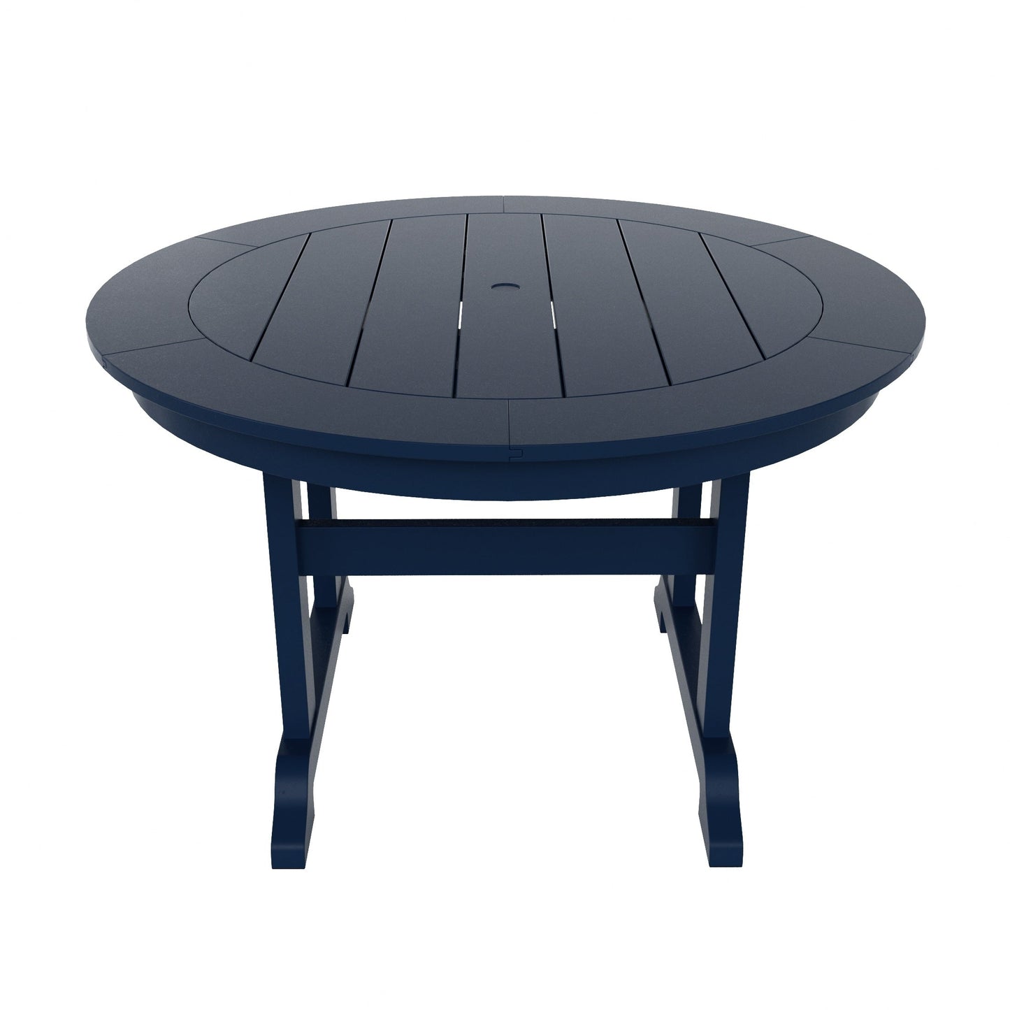 Ensemble de salle à manger d'extérieur Polytrends Laguna en PEHD, toutes saisons, avec table ronde et fauteuils (5 pièces)