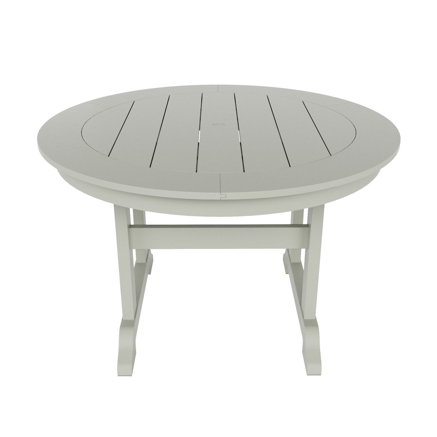 Ensemble de salle à manger d'extérieur Polytrends Laguna en PEHD, toutes saisons, avec table ronde et fauteuils (5 pièces)