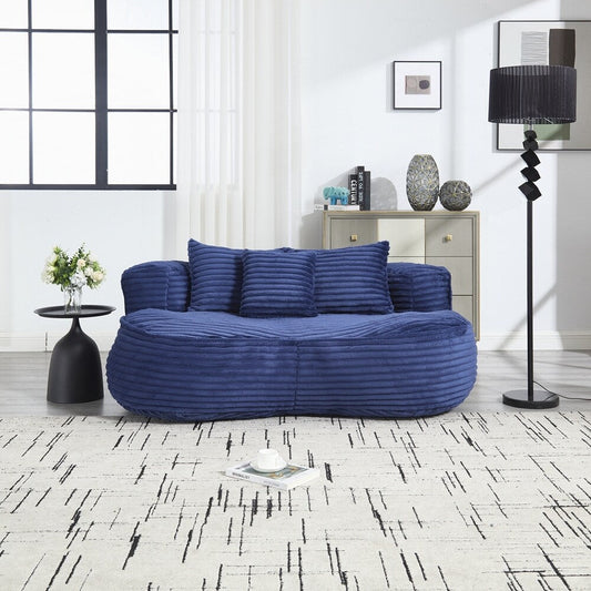 Canapé confortable et durable, fauteuil poire à dossier haut pour adultes et enfants - 2 places
