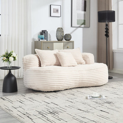 Canapé confortable et durable, fauteuil poire à dossier haut pour adultes et enfants - 2 places