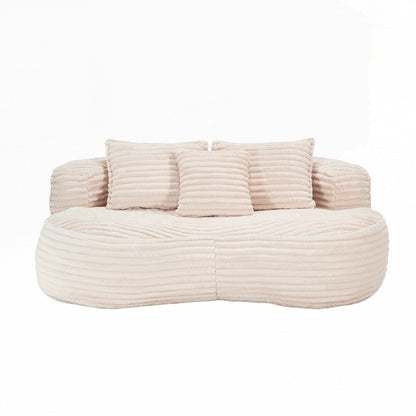 Canapé confortable et durable, fauteuil poire à dossier haut pour adultes et enfants - 2 places