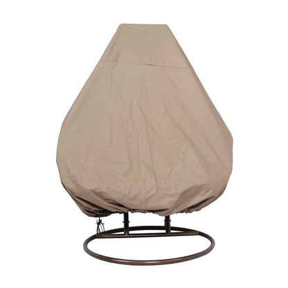 Fauteuil suspendu LeisureMod pour 2 personnes avec support - Chaise longue hamac en rotin et osier pour patio extérieur/intérieur avec coussins