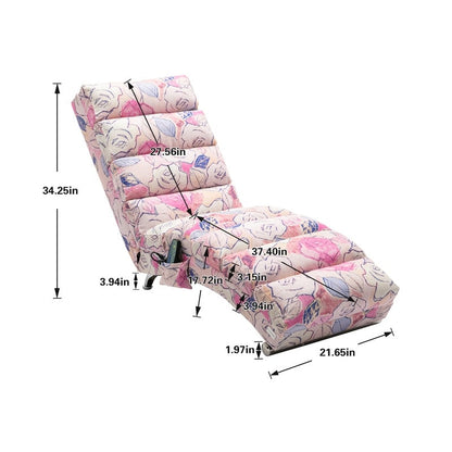 Fauteuil de massage inclinable en lin intérieur avec télécommande, fauteuil de massage électrique ergonomique, 5 modes