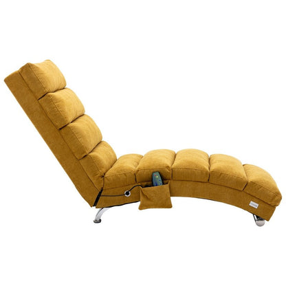 Fauteuil de massage inclinable en lin intérieur avec télécommande, fauteuil de massage électrique ergonomique, 5 modes