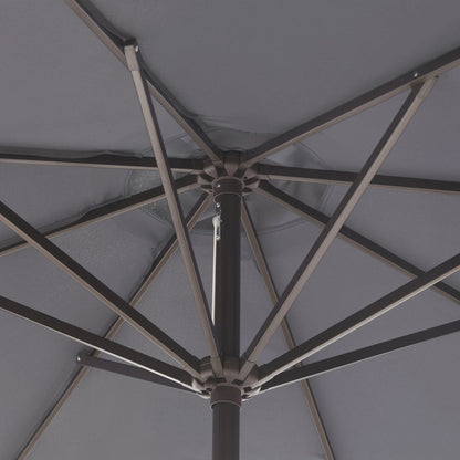 Parasol de patio Lopes de 9 pieds avec base en finition bronze et support de poids inclus