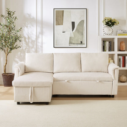 Canapé causeuse avec chaise longue Canapé convertible modulaire en L avec chaise longue de rangement