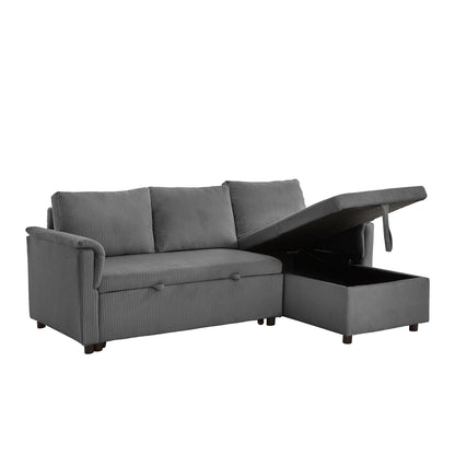 Canapé causeuse avec chaise longue Canapé convertible modulaire en L avec chaise longue de rangement