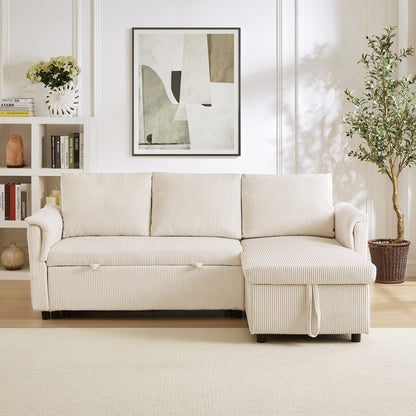 Canapé causeuse avec chaise longue Canapé convertible modulaire en L avec chaise longue de rangement