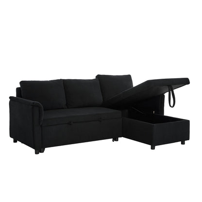 Canapé causeuse avec chaise longue Canapé convertible modulaire en L avec chaise longue de rangement