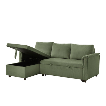Canapé causeuse avec chaise longue Canapé convertible modulaire en L avec chaise longue de rangement