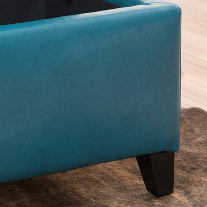 Banc de rangement en similicuir Lucinda par Christopher Knight Home - 51,25 L x 17,50 l x 16,25 H