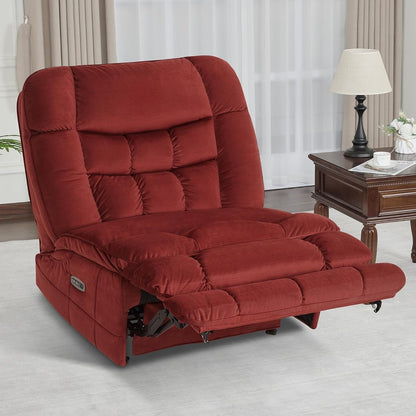Fauteuil inclinable à bascule électrique surdimensionné MCombo à double moteur, sans accoudoirs, idéal pour le salon, tissu PR607