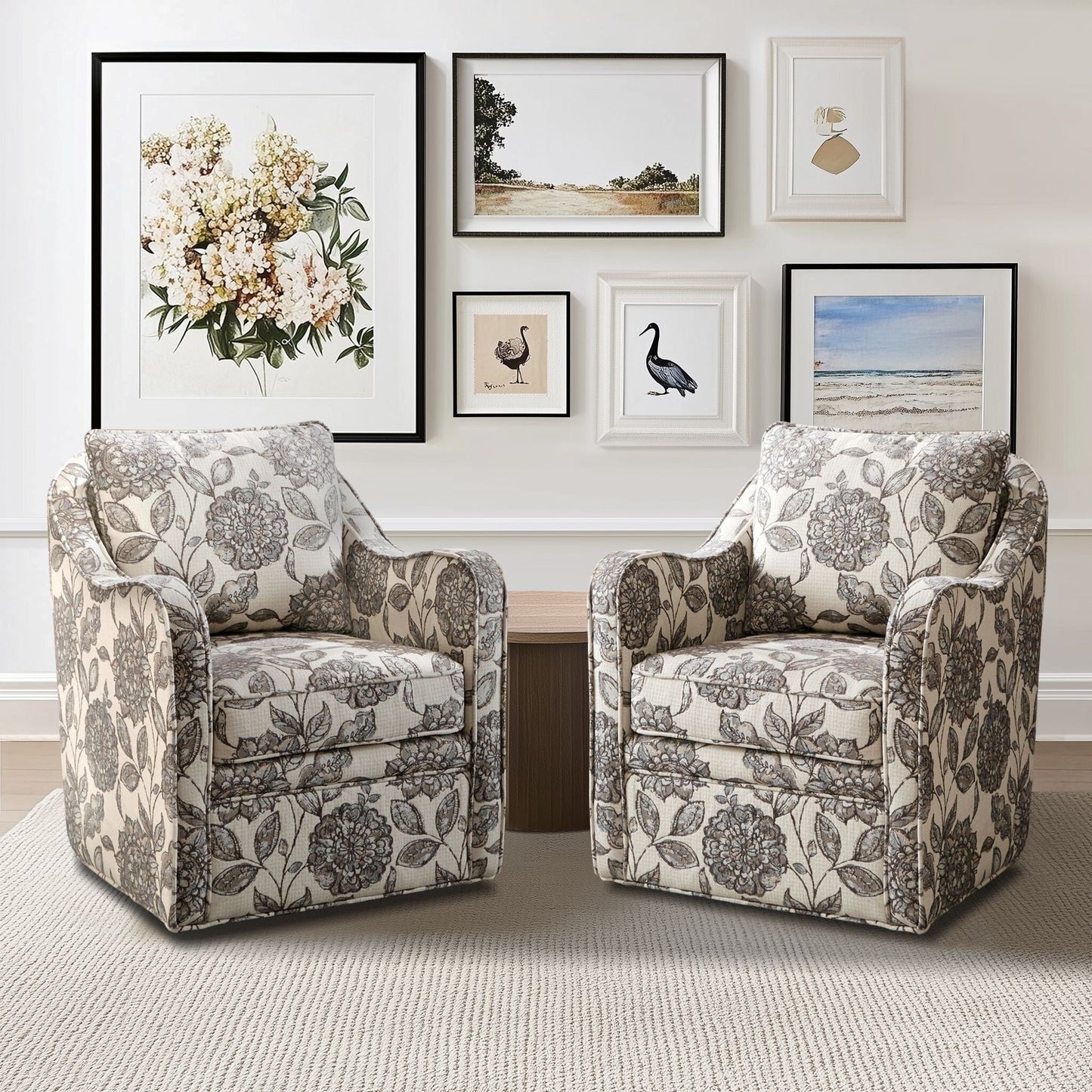 Fauteuil pivotant incurvé rembourré Madison Park Betty