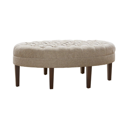 Pouf rembourré touffeté en bois massif Madision Park Chase en forme de planche de surf