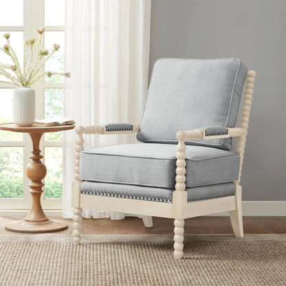 Fauteuil à cadre en bois tourné Madison Park Donohue