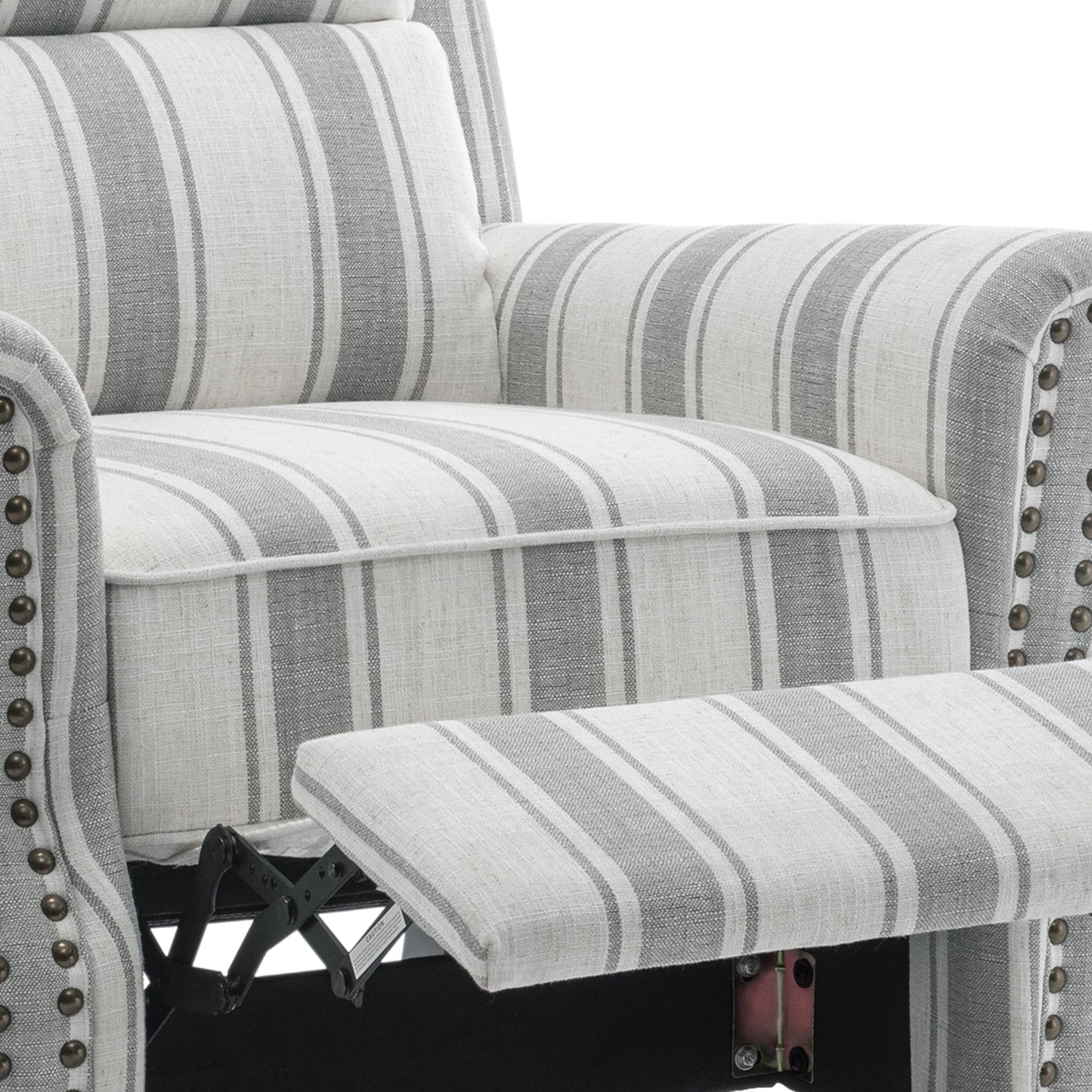 Fauteuils inclinables manuels avec garniture cloutée
