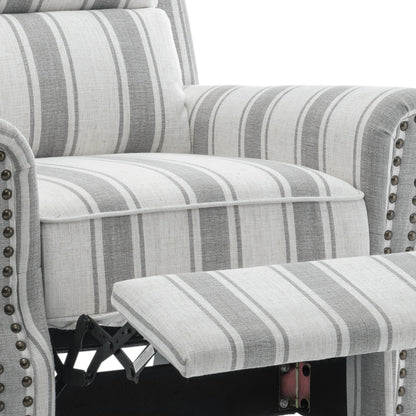 Fauteuils inclinables manuels avec garniture cloutée