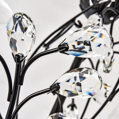 Lustre classique/traditionnel unique Maxax à 4 lumières avec accents en cristal