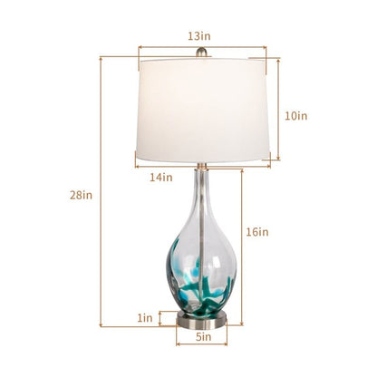 Lampes de table USB en verre (lot de 2) Lampe de chevet moderne