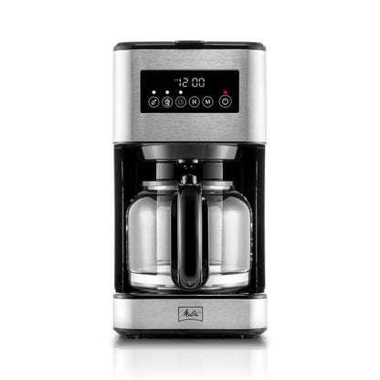 Cafetière filtre Melitta Aroma Tocco Plus 12 tasses, eau chaude et eau glacée, avec carafe en verre et écran tactile