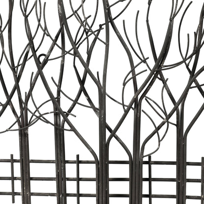 Décoration murale en métal noir Champ d'arbres