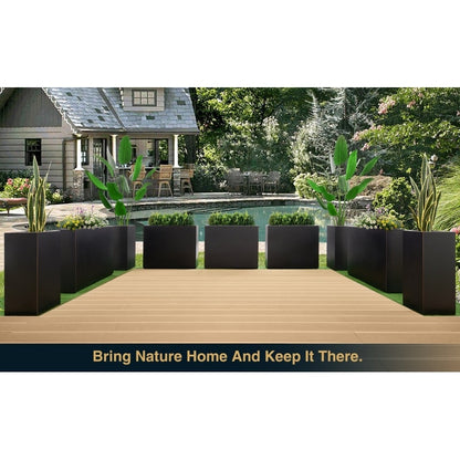 Jardinière métallique robuste pour plantes d'extérieur, 96 x 25 x 76 cm (L x l x H) - 96 x 76 x 25 cm (l x l x H)