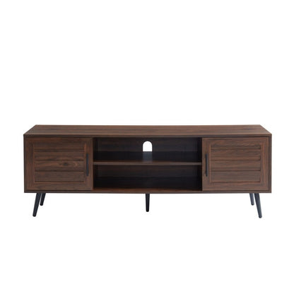 Meuble TV moderne du milieu du siècle pour téléviseurs jusqu'à 70 pouces Console multimédia de centre de divertissement - 20,5'' HX 59'' LX 15,5'' P