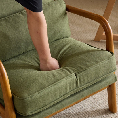 Chaise d'appoint rembourrée de style moderne du milieu du siècle