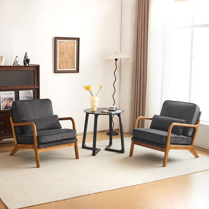 Chaise d'appoint rembourrée de style moderne du milieu du siècle