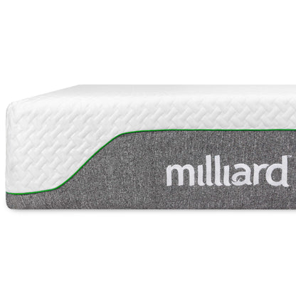 Matelas en mousse à mémoire de forme Milliard 10 pouces ferme, Bed-in-a-Box/Soulagement de la pression, Classique